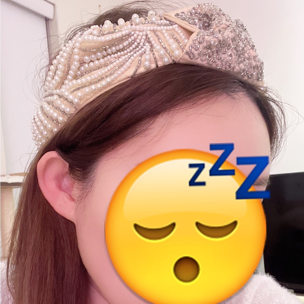 Gastby style faux pearl & sparkle hair band